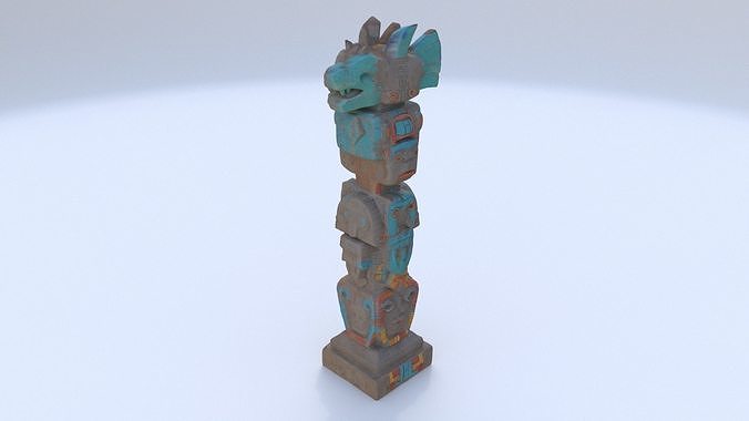 Mayan Aztec totem8 3D model
