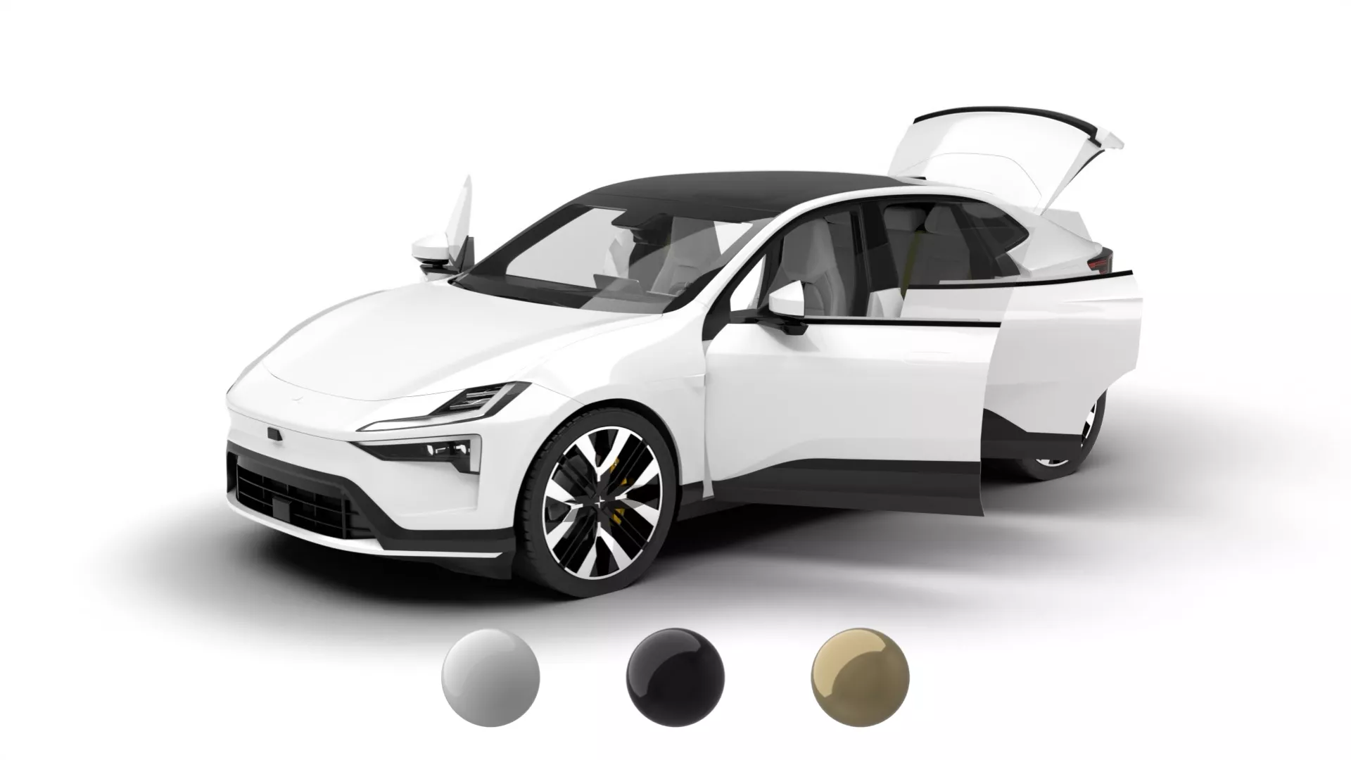 Polestar 4 2024 HQ 3d model 3D model