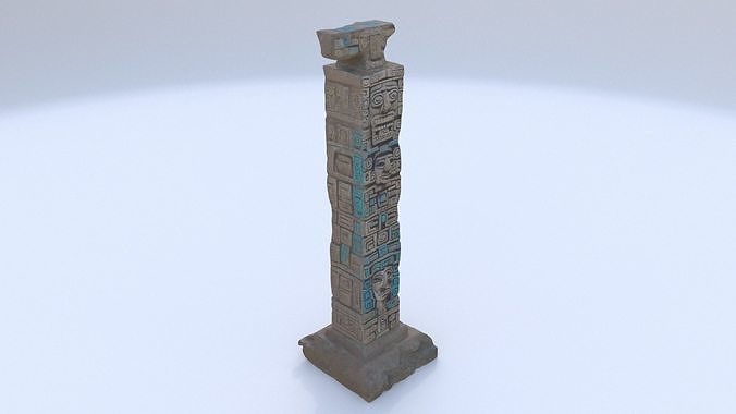 Mayan Aztec totem9 3D model