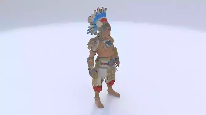 Aztec Ballgame Player Attire 3D model