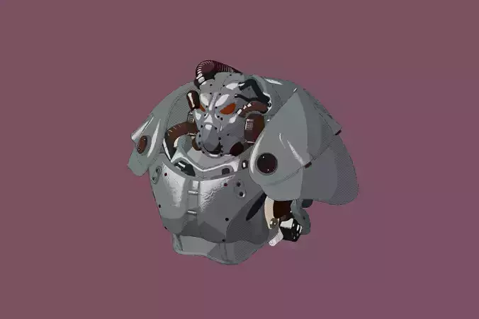 Fallout X-01 power armor-Fanart Bust