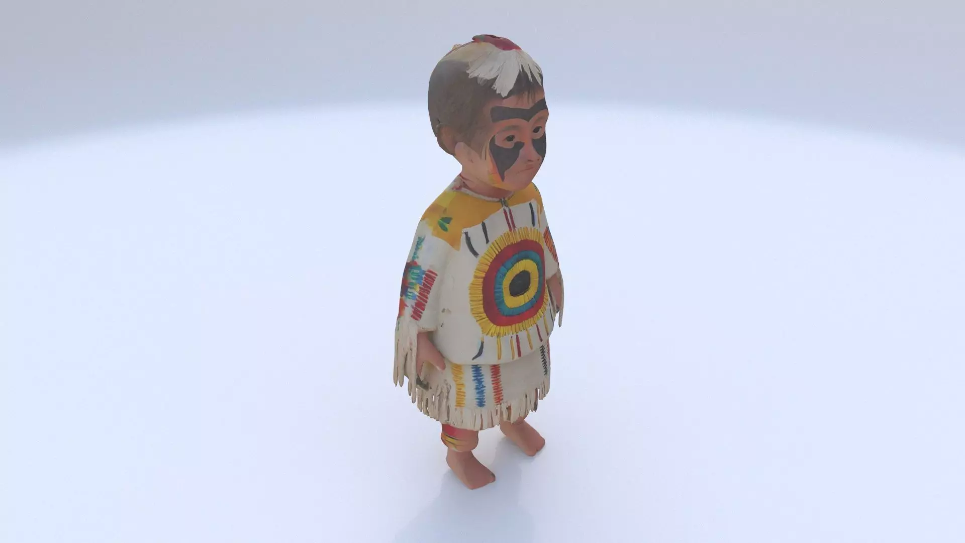 Aztec Childs Ceremonial Outfit 3D model_0