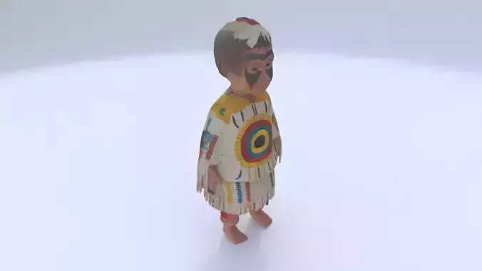 Aztec Childs Ceremonial Outfit 3D model