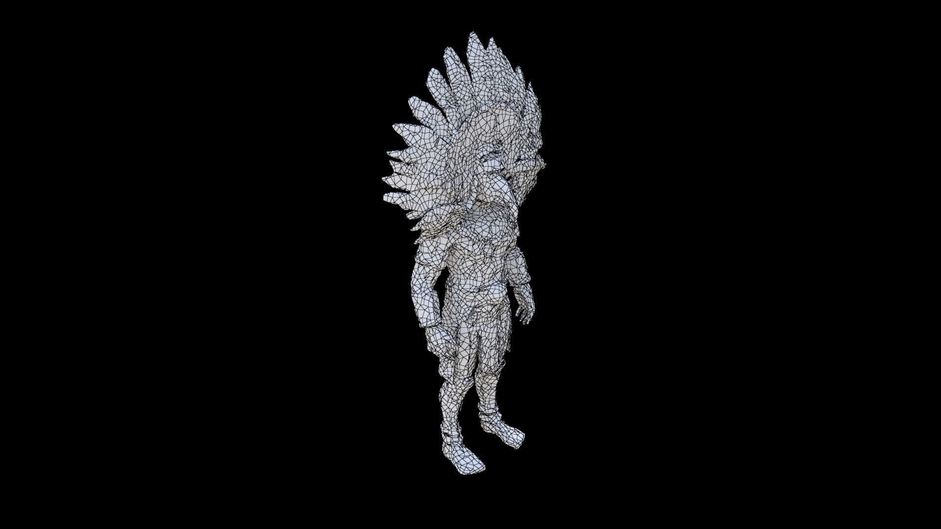 Aztec Eagle Warrior Attire 3D model_5