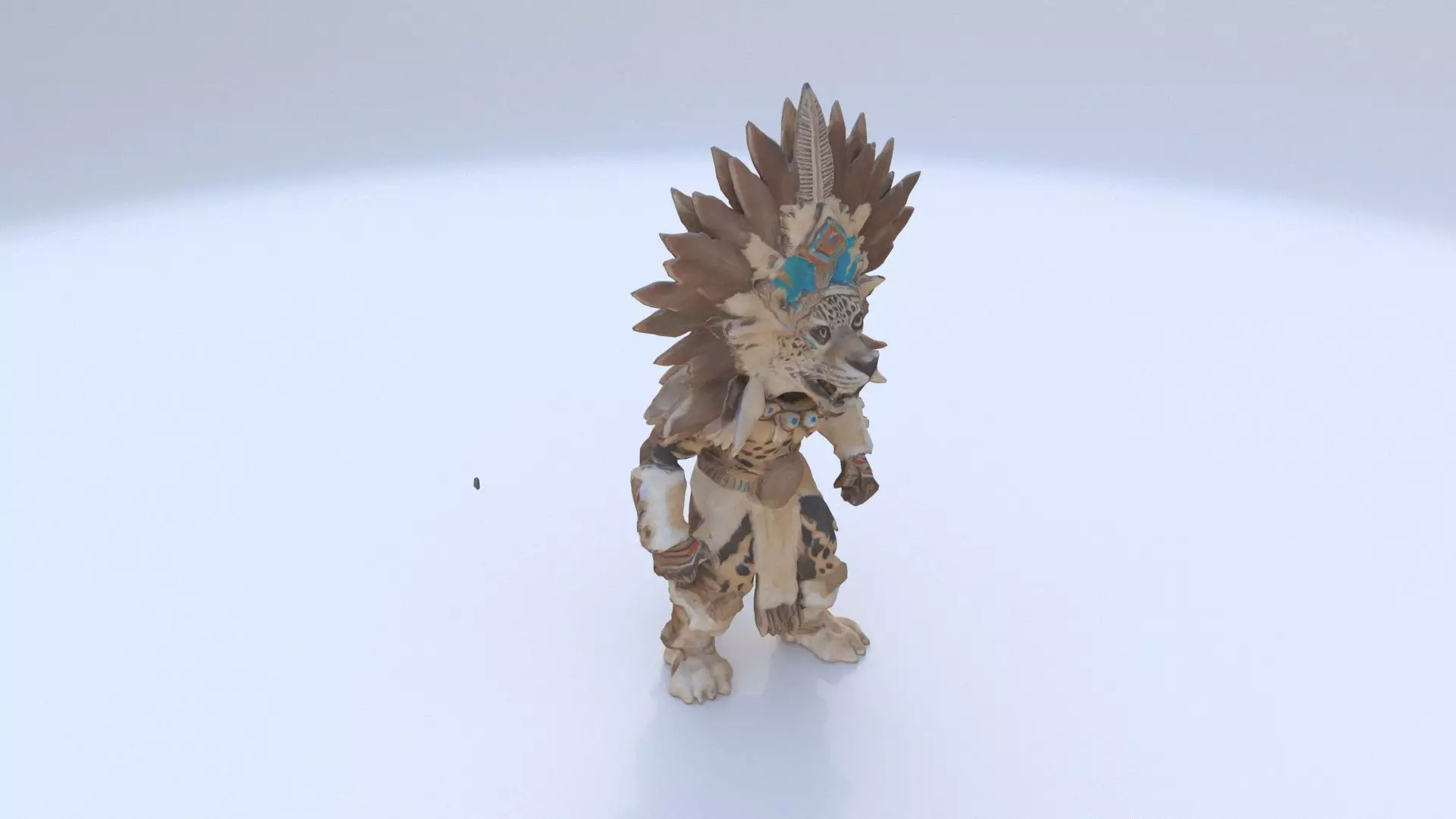 Aztec Jaguar Warrior Costume 3D model_0