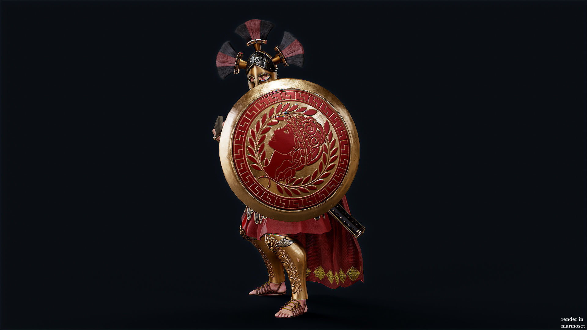 SPARTAN RGR1 Low-poly 3D model_7