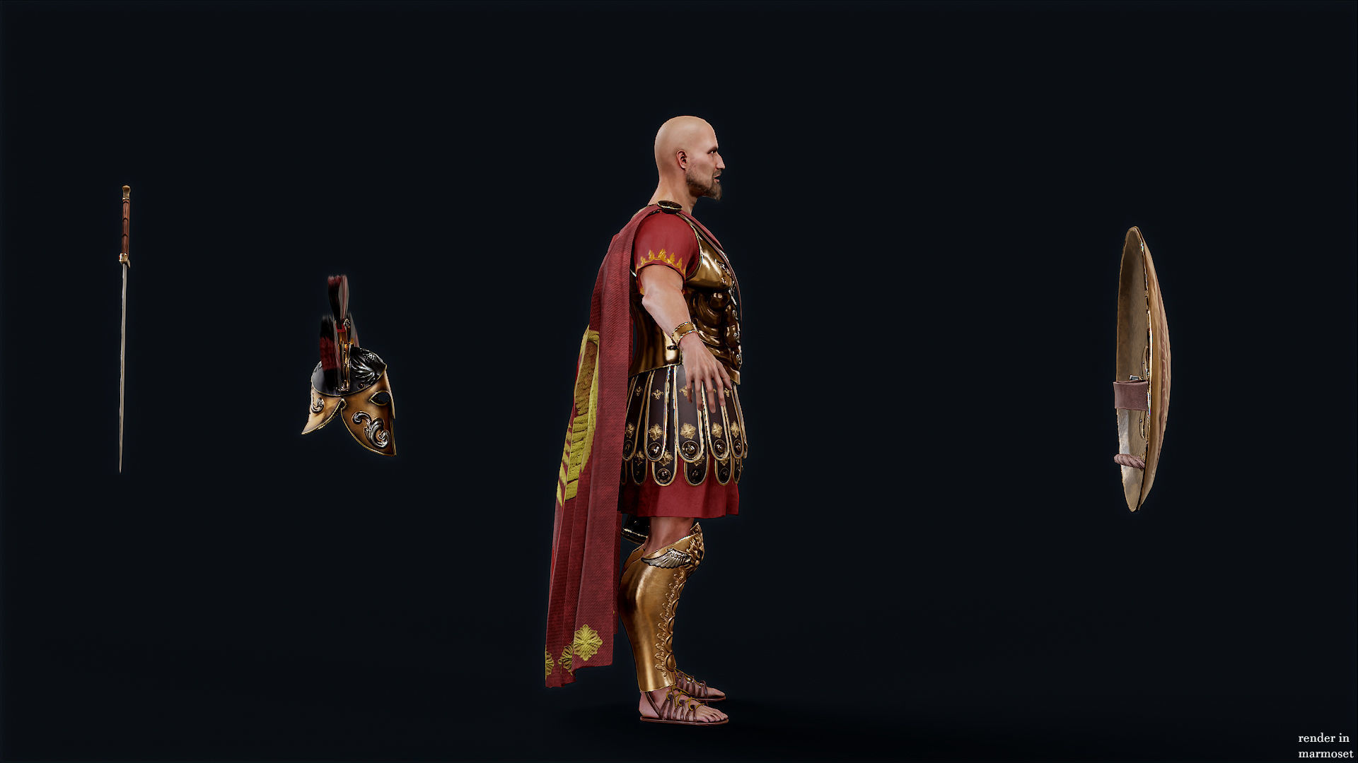 SPARTAN RGR1 Low-poly 3D model_10