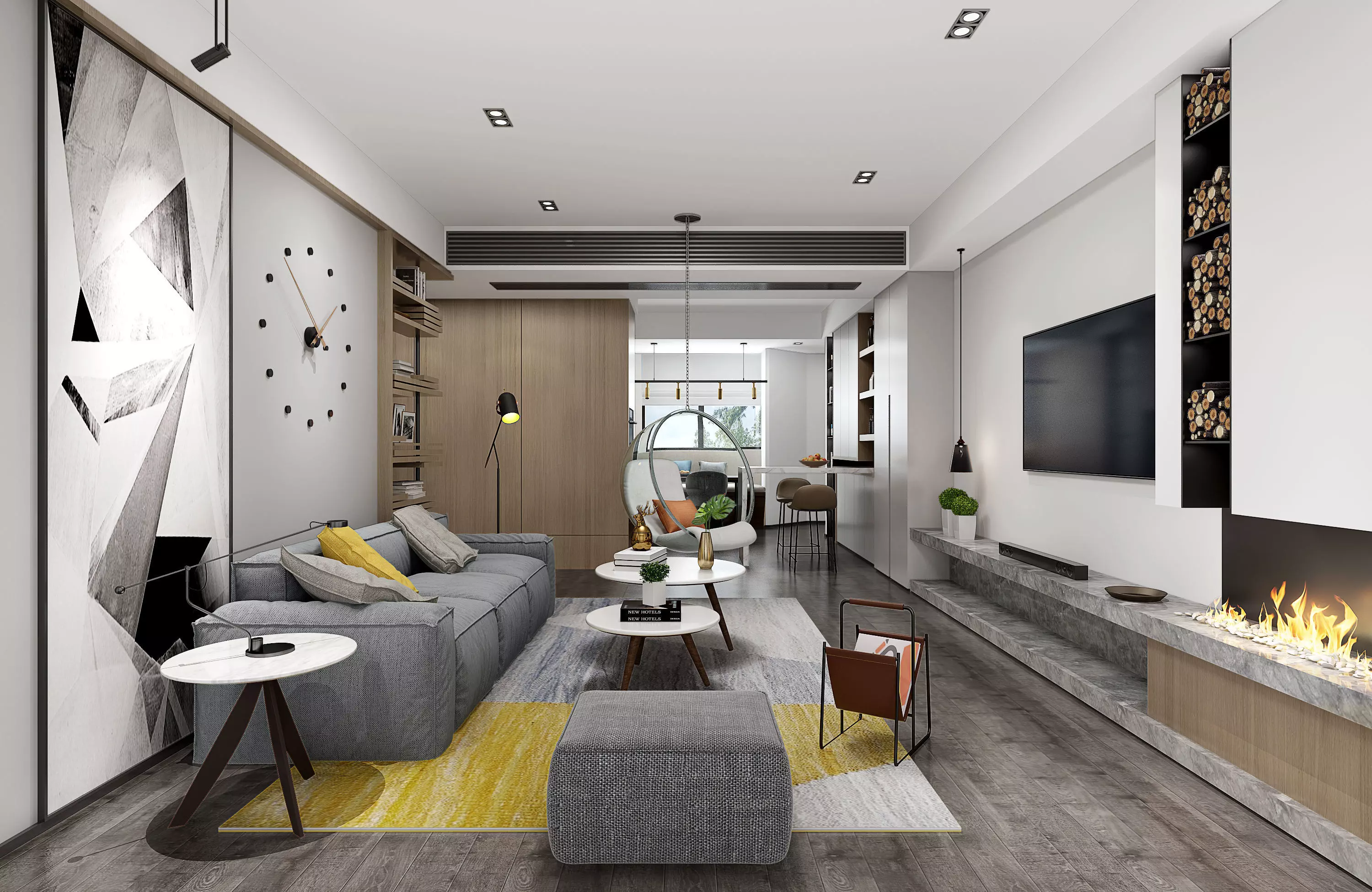 Modern apartment interior 3D model