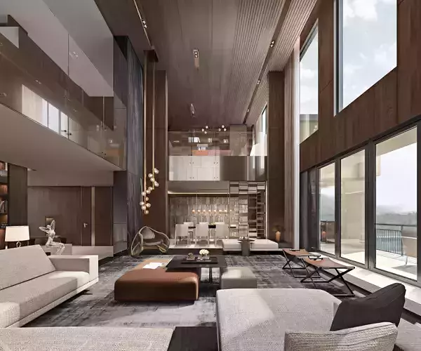 Modern villa interior