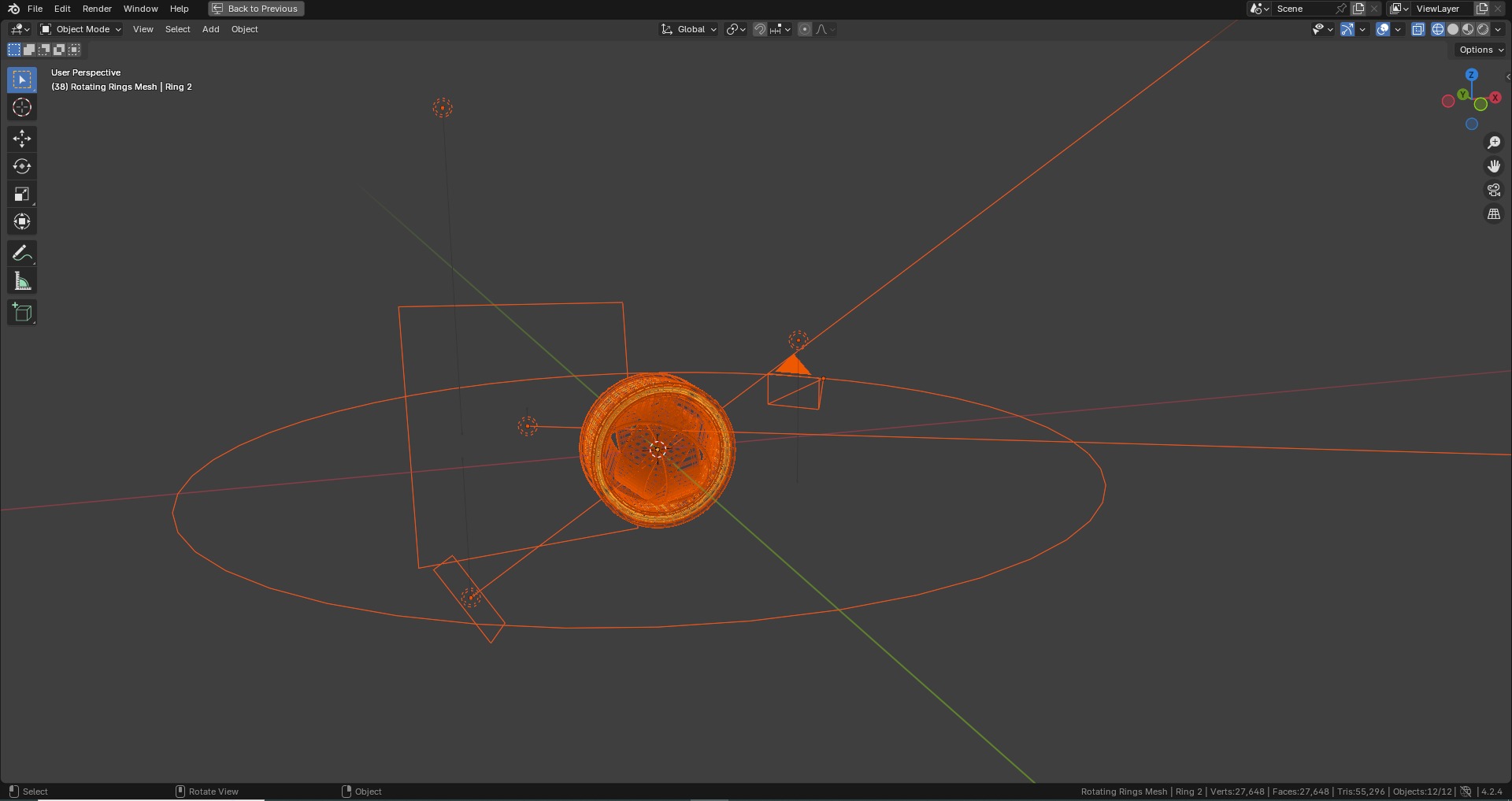Rotating Rings 3D model_8