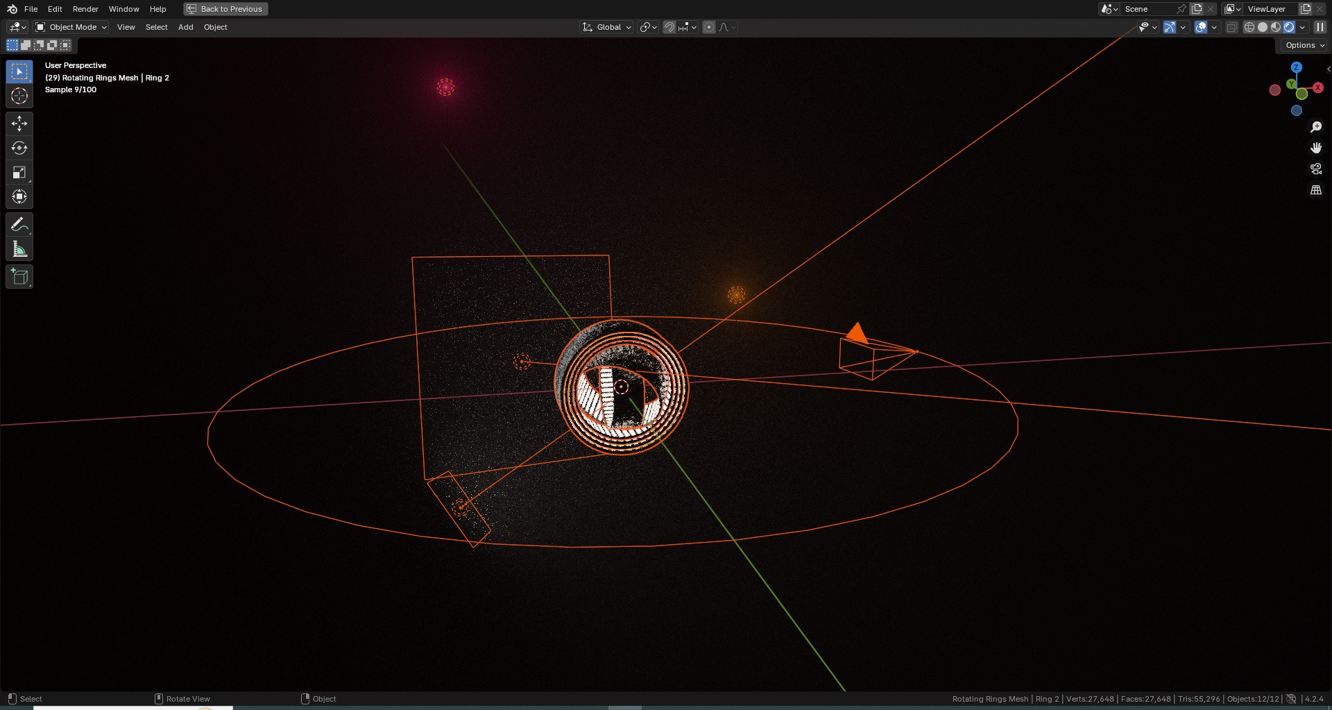Rotating Rings 3D model_7