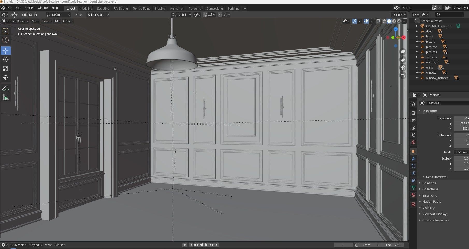 Loft Base Room interior 3 3D model_17