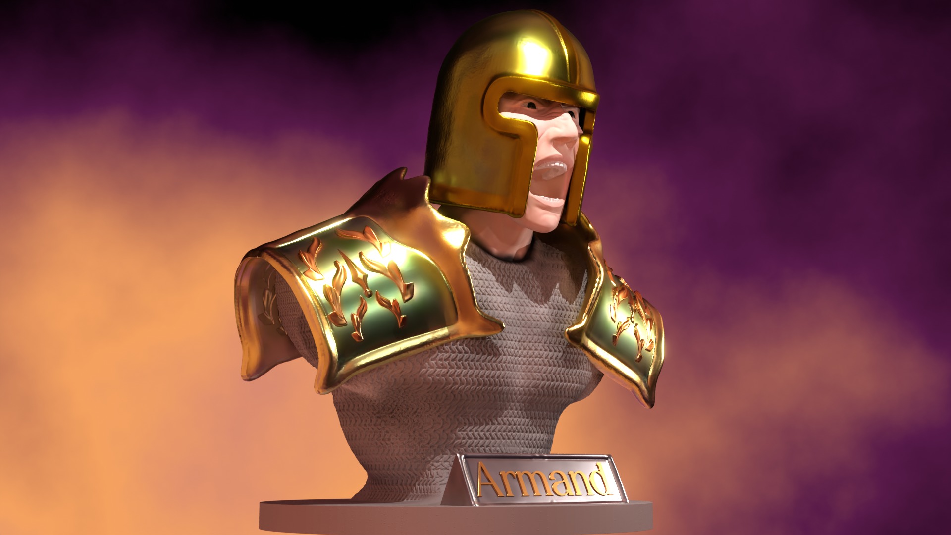 Human Bust 3D modell 3D model_5