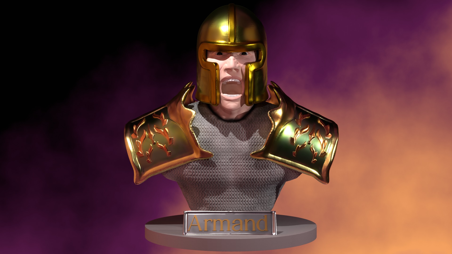 Human Bust 3D modell 3D model_3