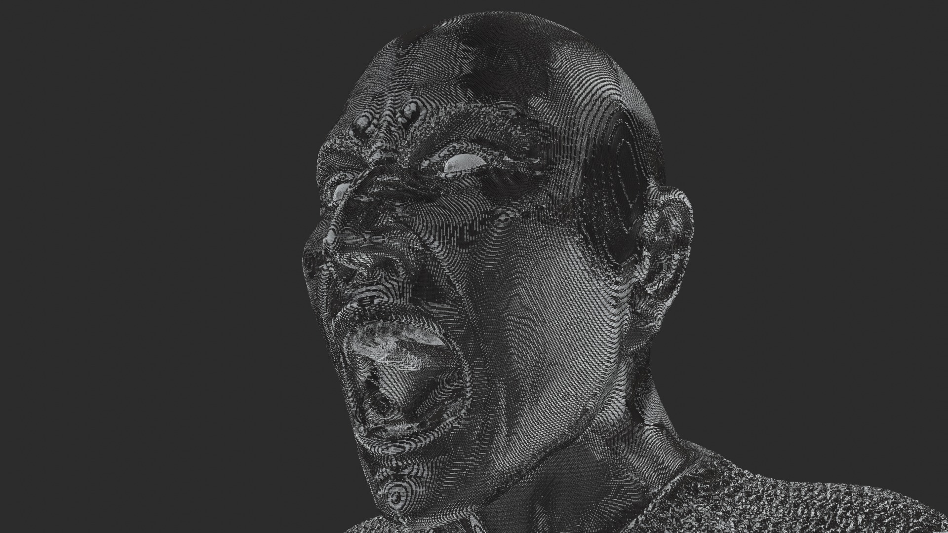 Human Bust 3D modell 3D model_12