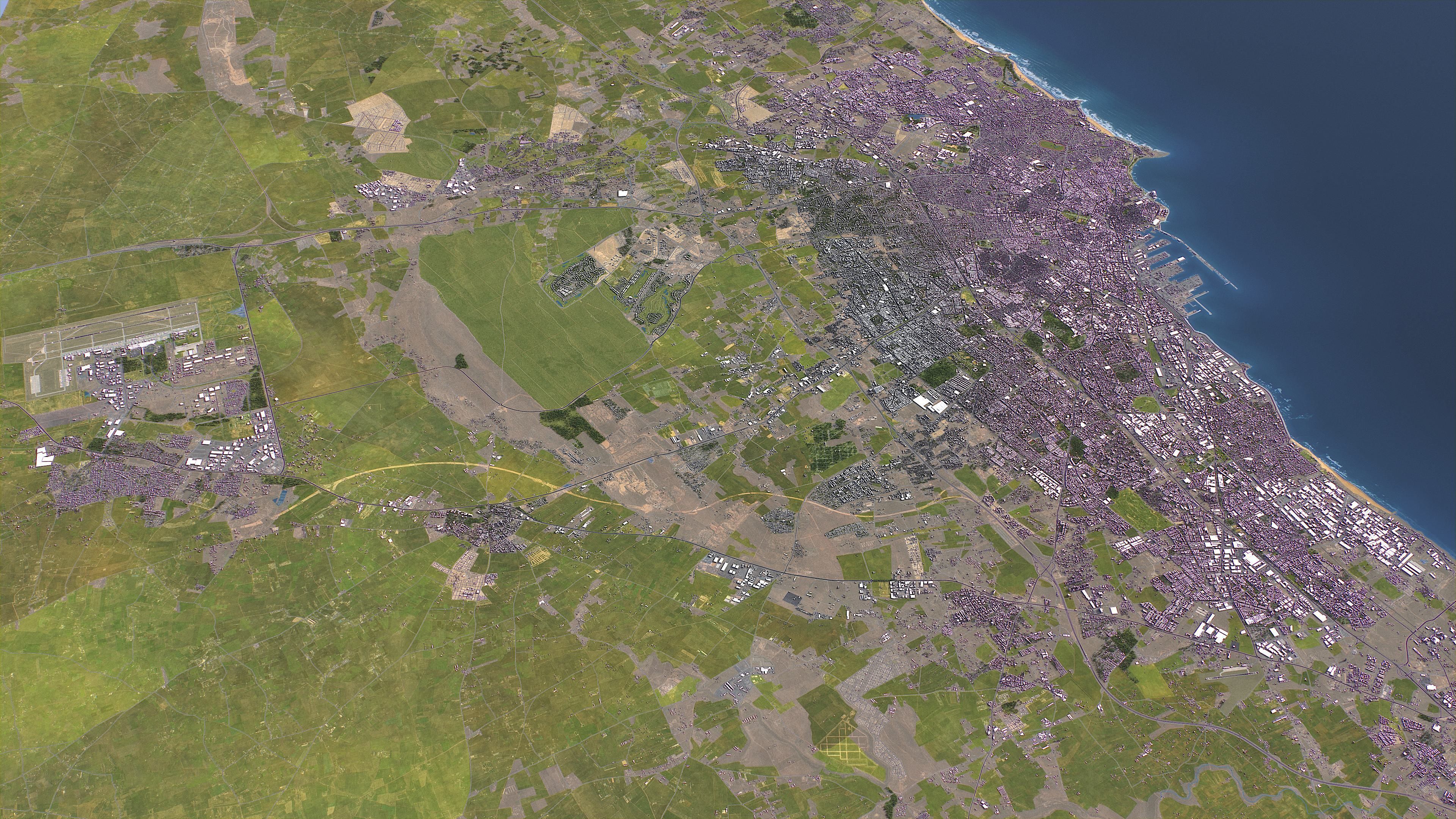 Casablanca - 3D City Topography Terrain 3D Model Collection_17