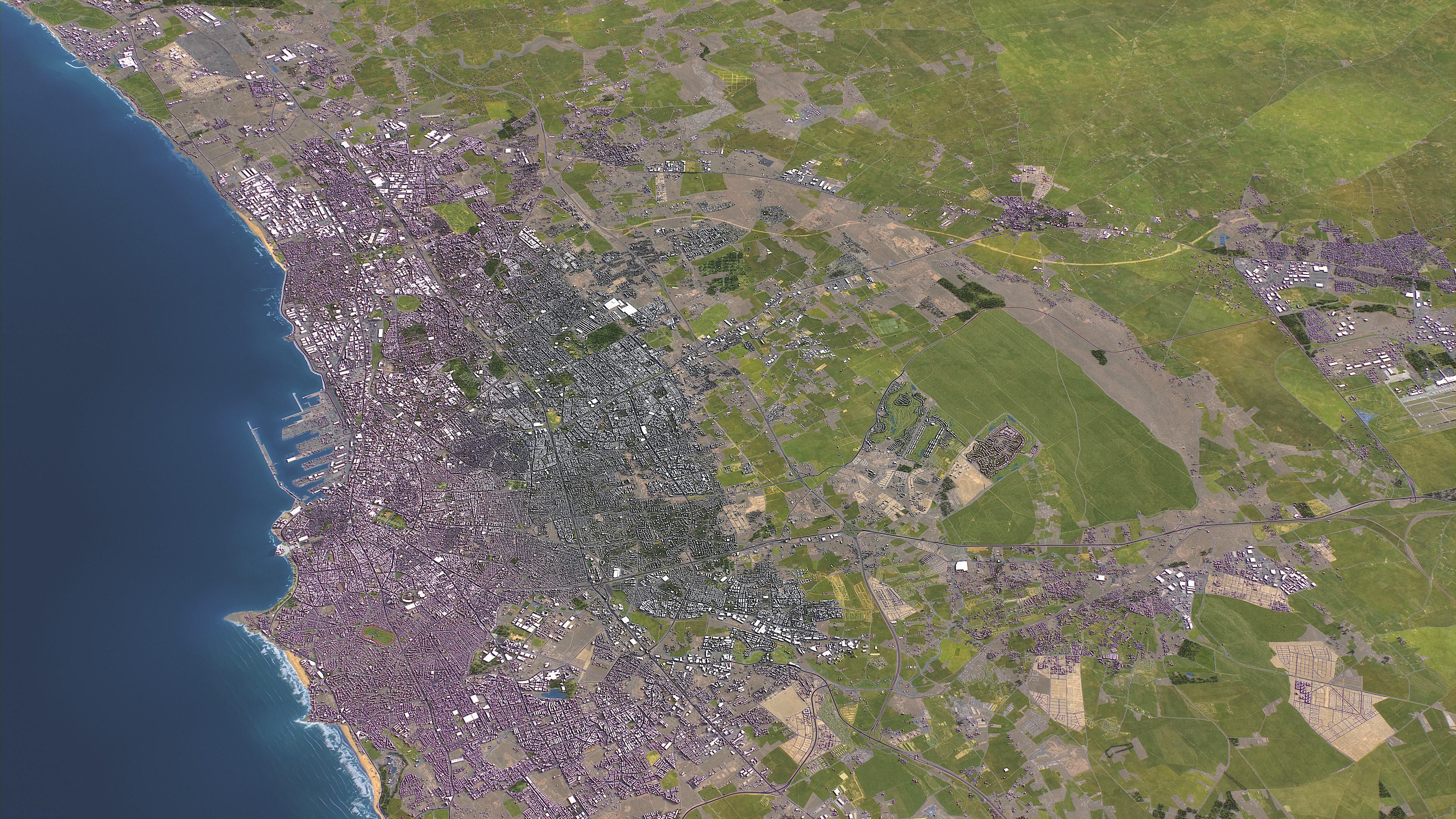 Casablanca - 3D City Topography Terrain 3D Model Collection_5