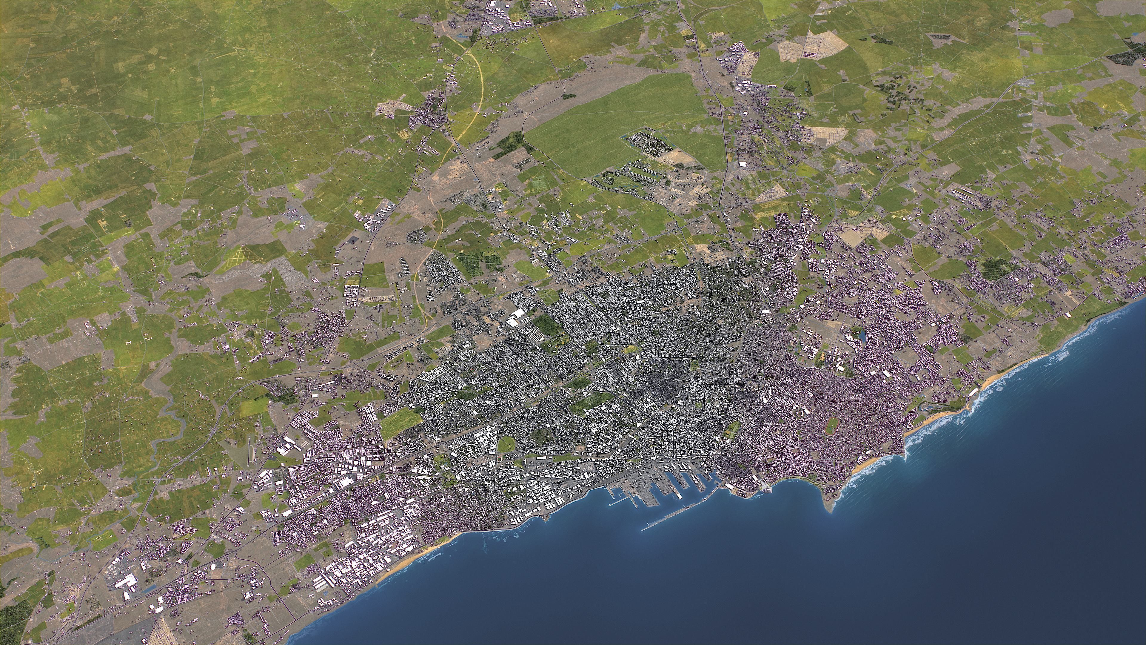 Casablanca - 3D City Topography Terrain 3D Model Collection_13