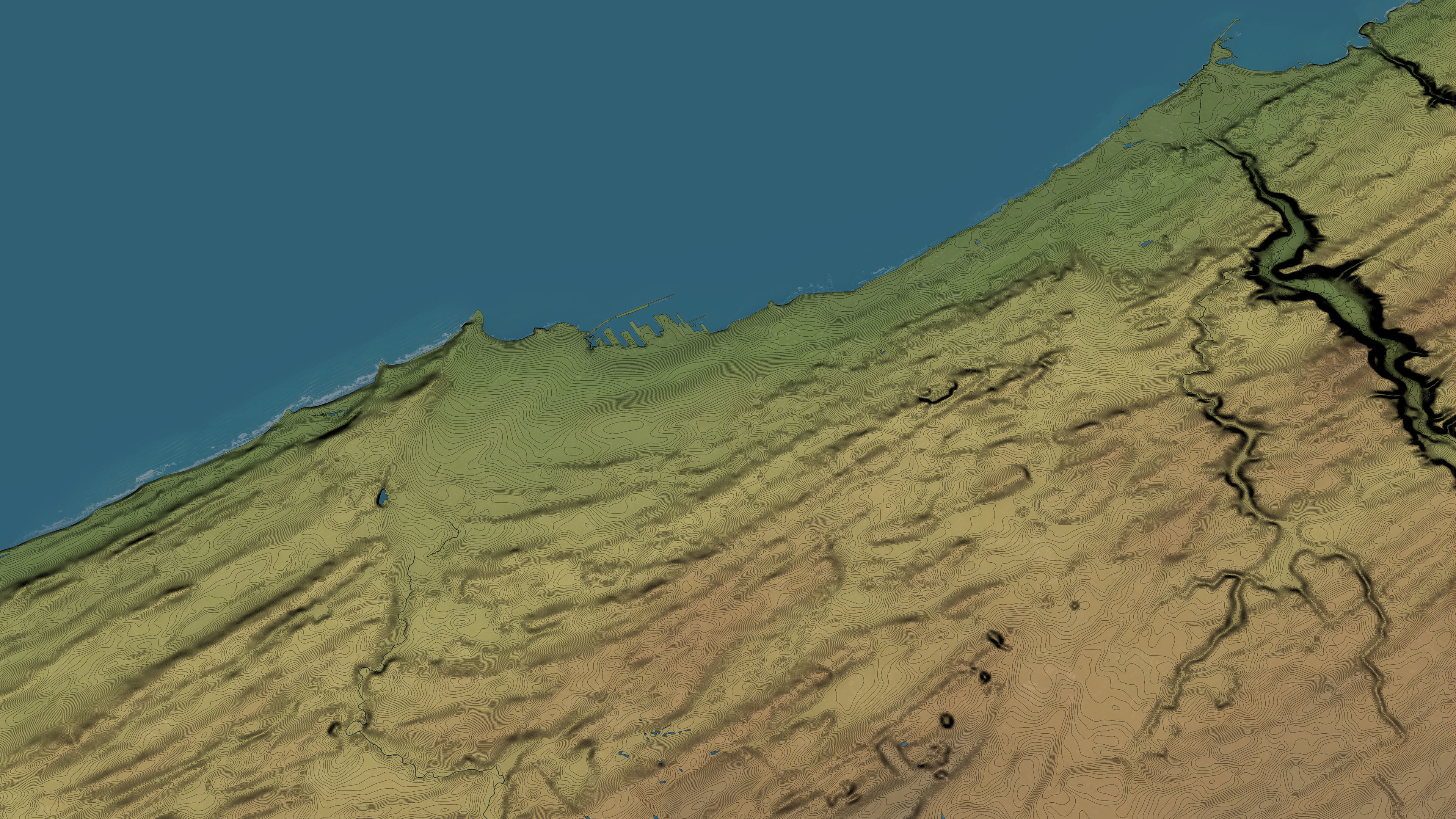 Casablanca - 3D City Topography Terrain 3D Model Collection_4