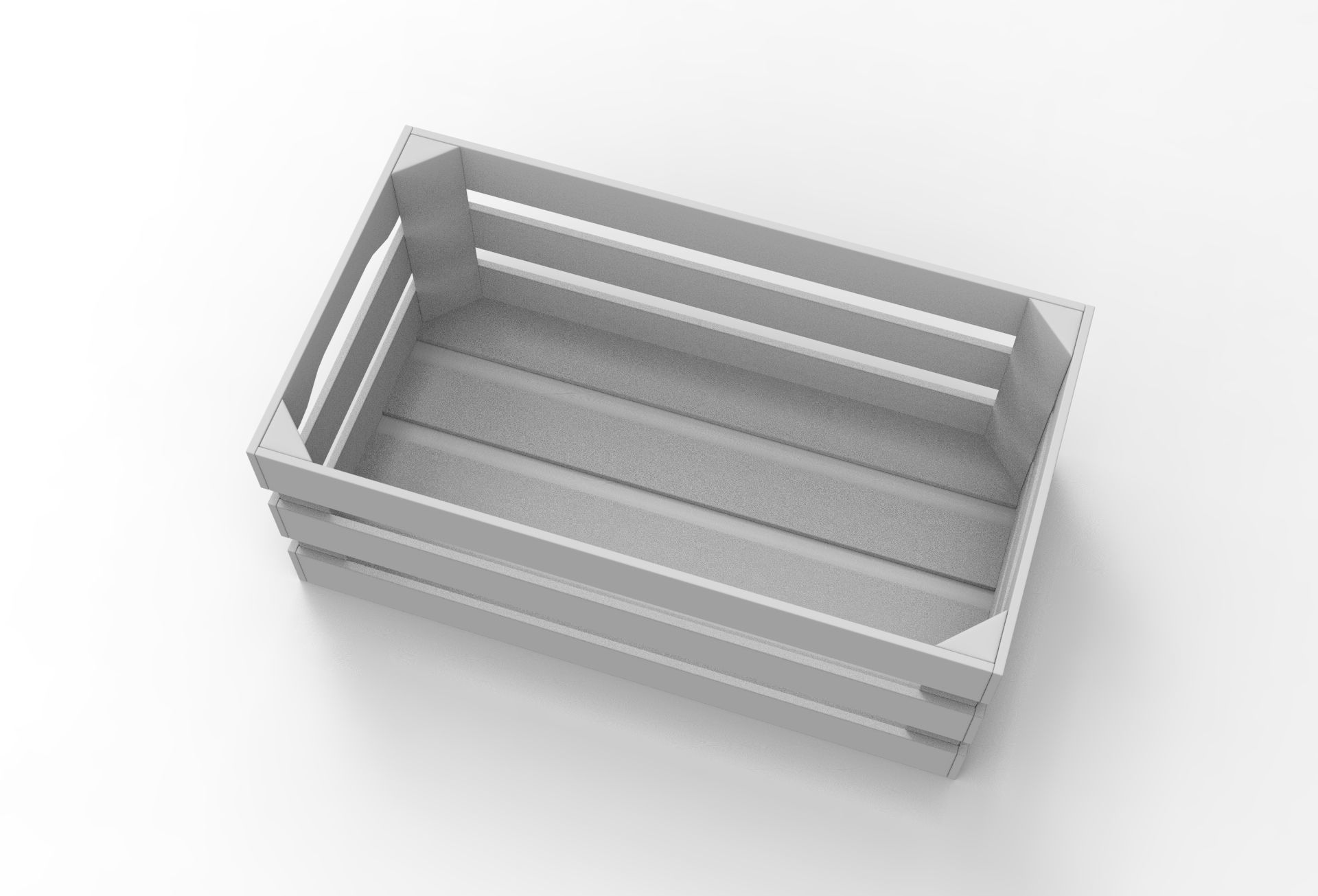 Suppy Crate Wood Low-poly 3D model_8