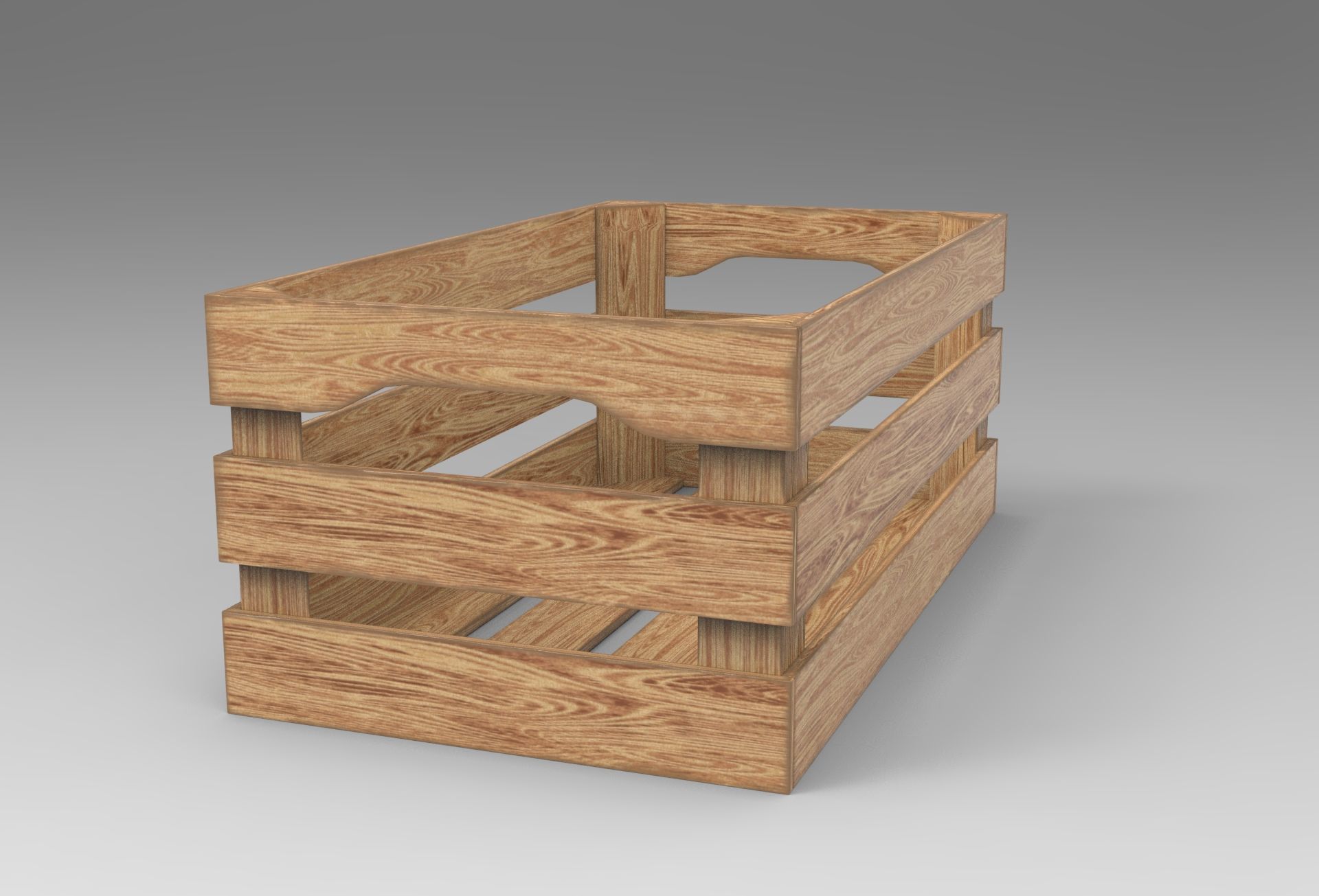 Suppy Crate Wood Low-poly 3D model_4