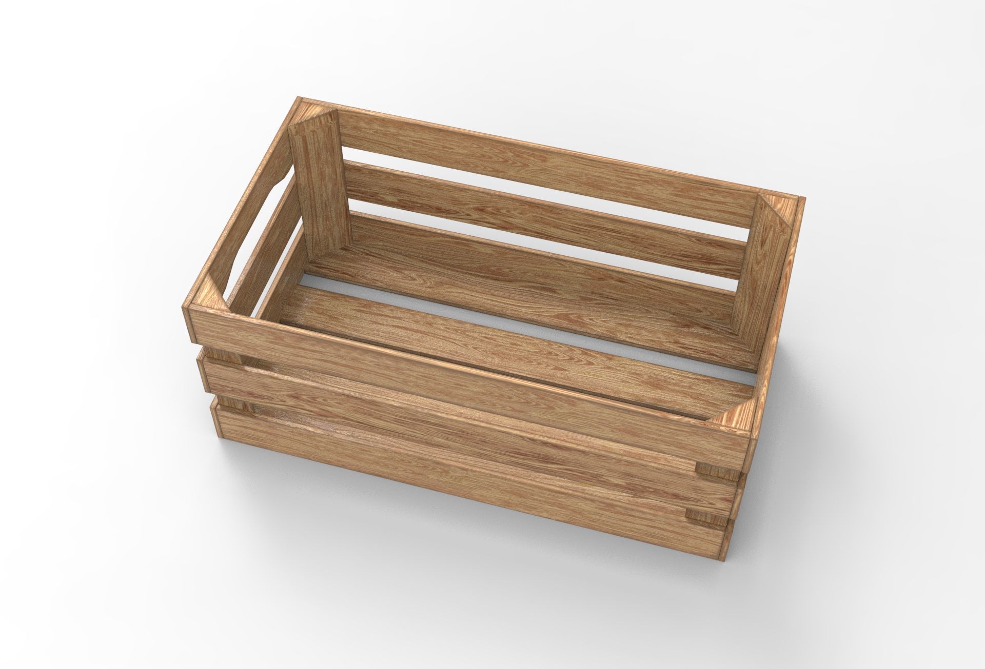 Suppy Crate Wood Low-poly 3D model_3