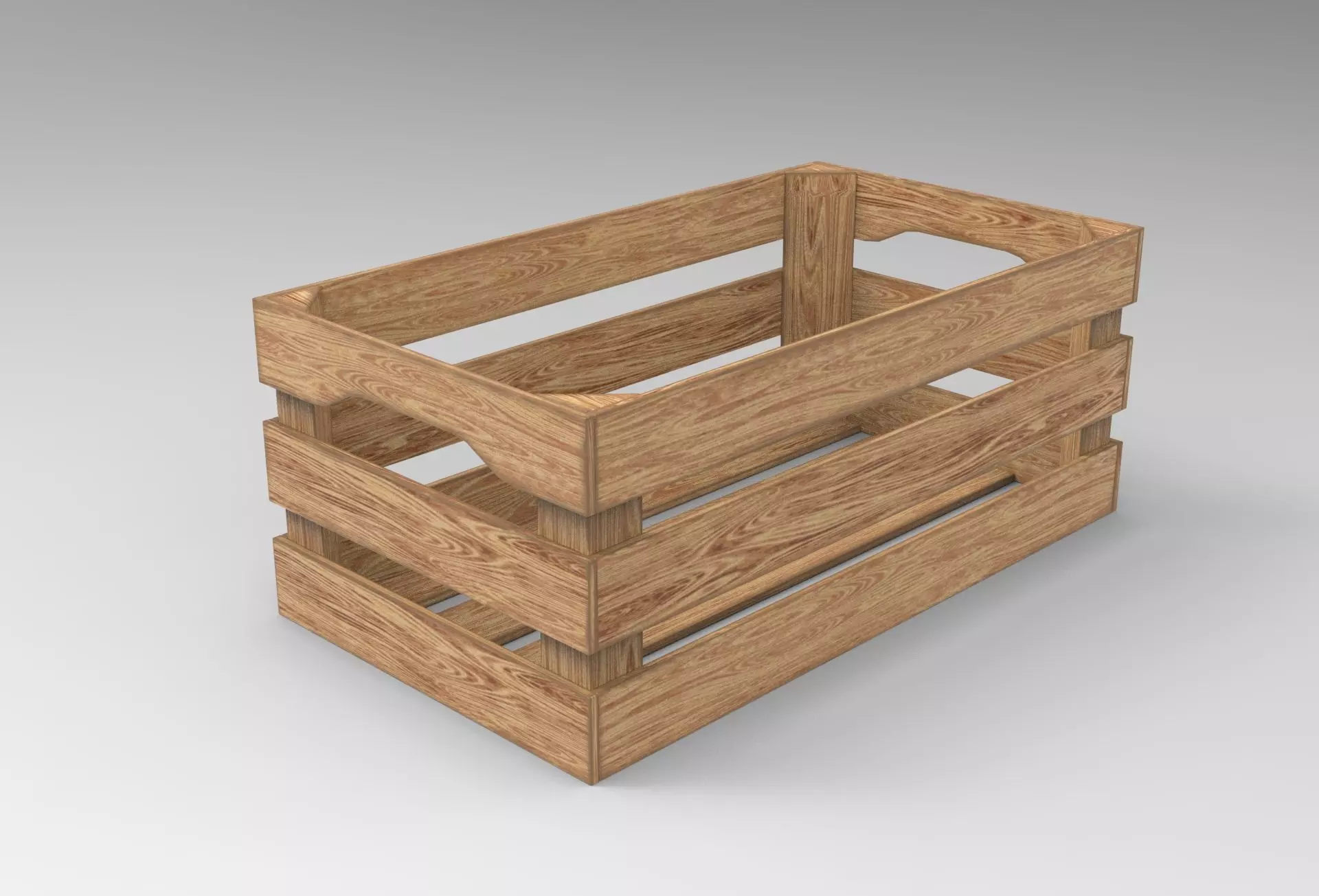Suppy Crate Wood Low-poly 3D model_0