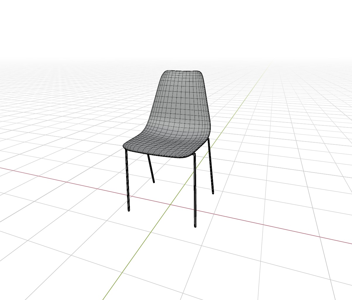 Sylvester chair- AR VR Low-poly 3D model_8