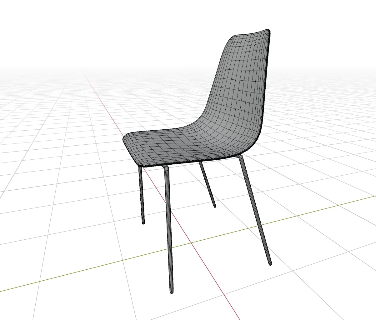Sylvester chair- AR VR Low-poly 3D model_9