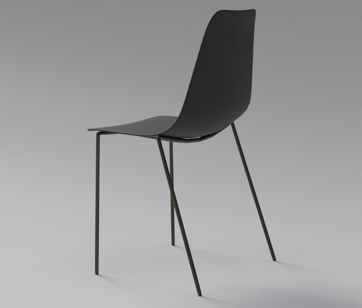 Sylvester chair- AR VR Low-poly 3D model_6