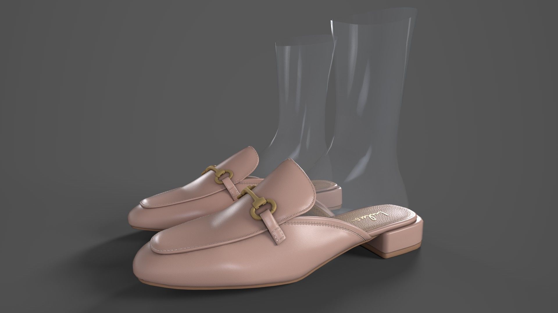Ranae Slide On Loafers Low-poly 3D model_5