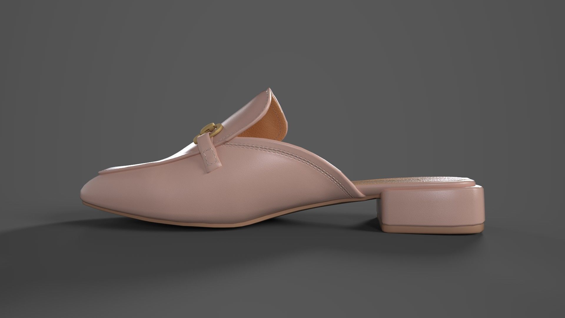 Ranae Slide On Loafers Low-poly 3D model_2
