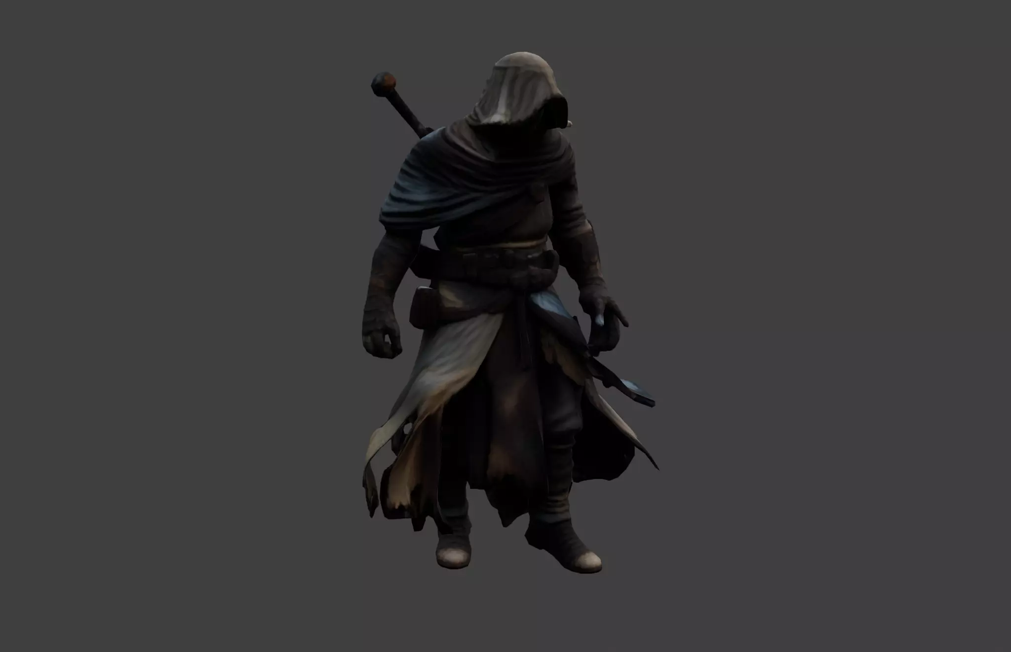 Shadow Assassin Character Model 3D model_0