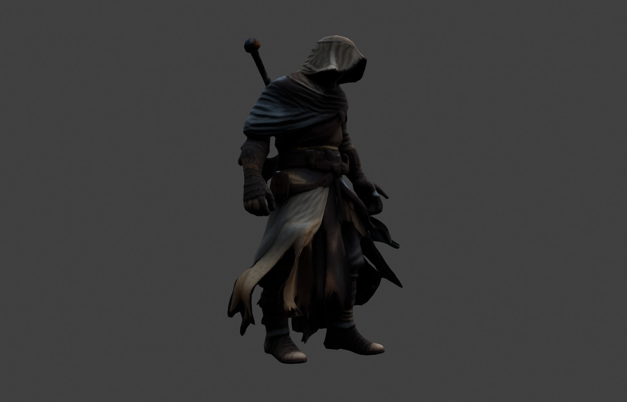 Shadow Assassin Character Model 3D model_3