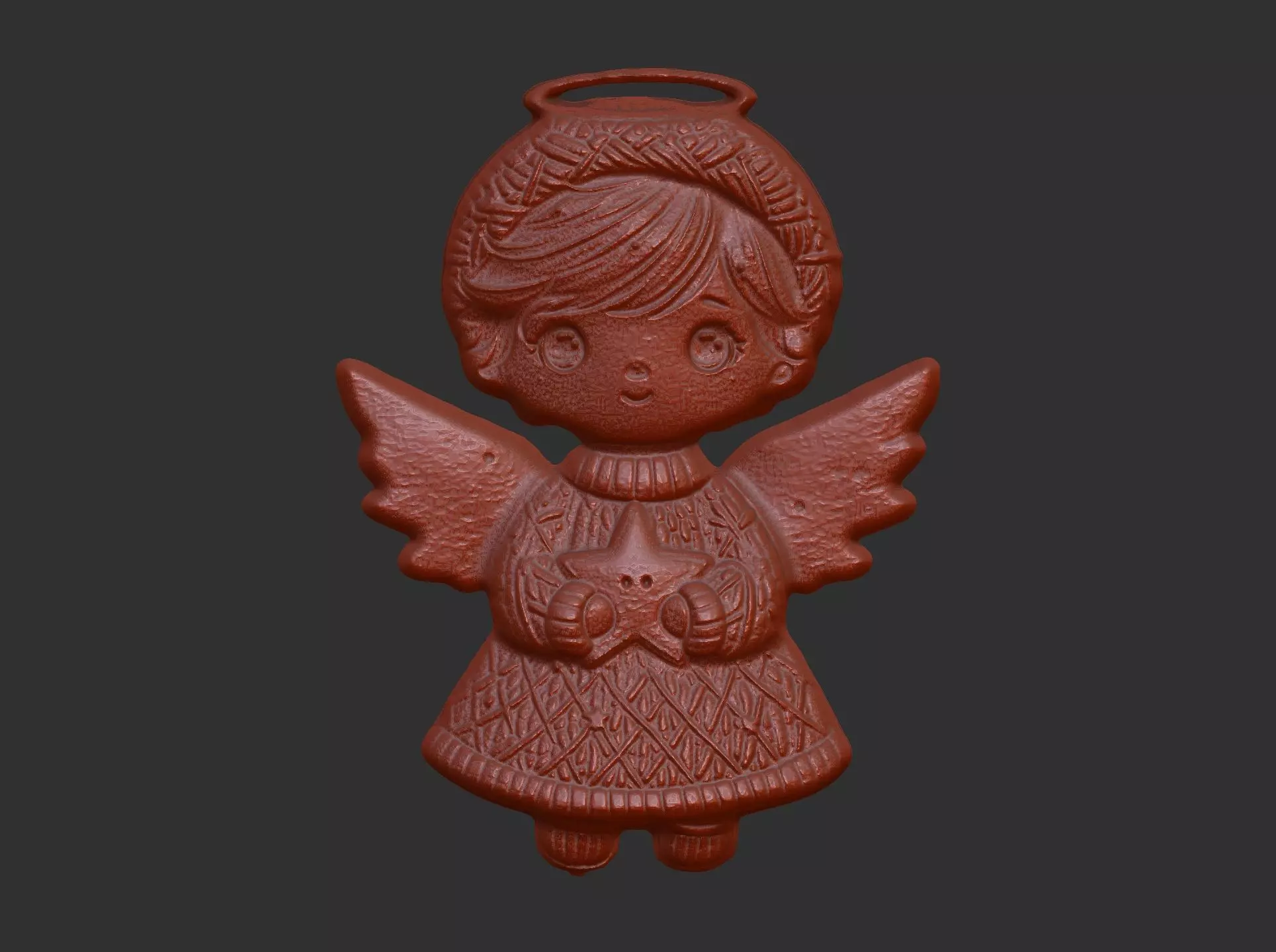 christmas angle boy decor  3D print model_0