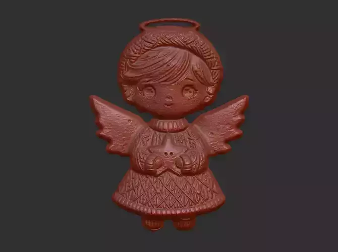christmas angle boy decor  3D print model