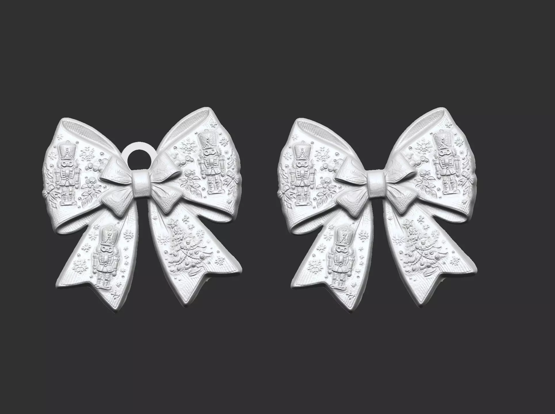 christmas ribbon bow decor  3D print model_0