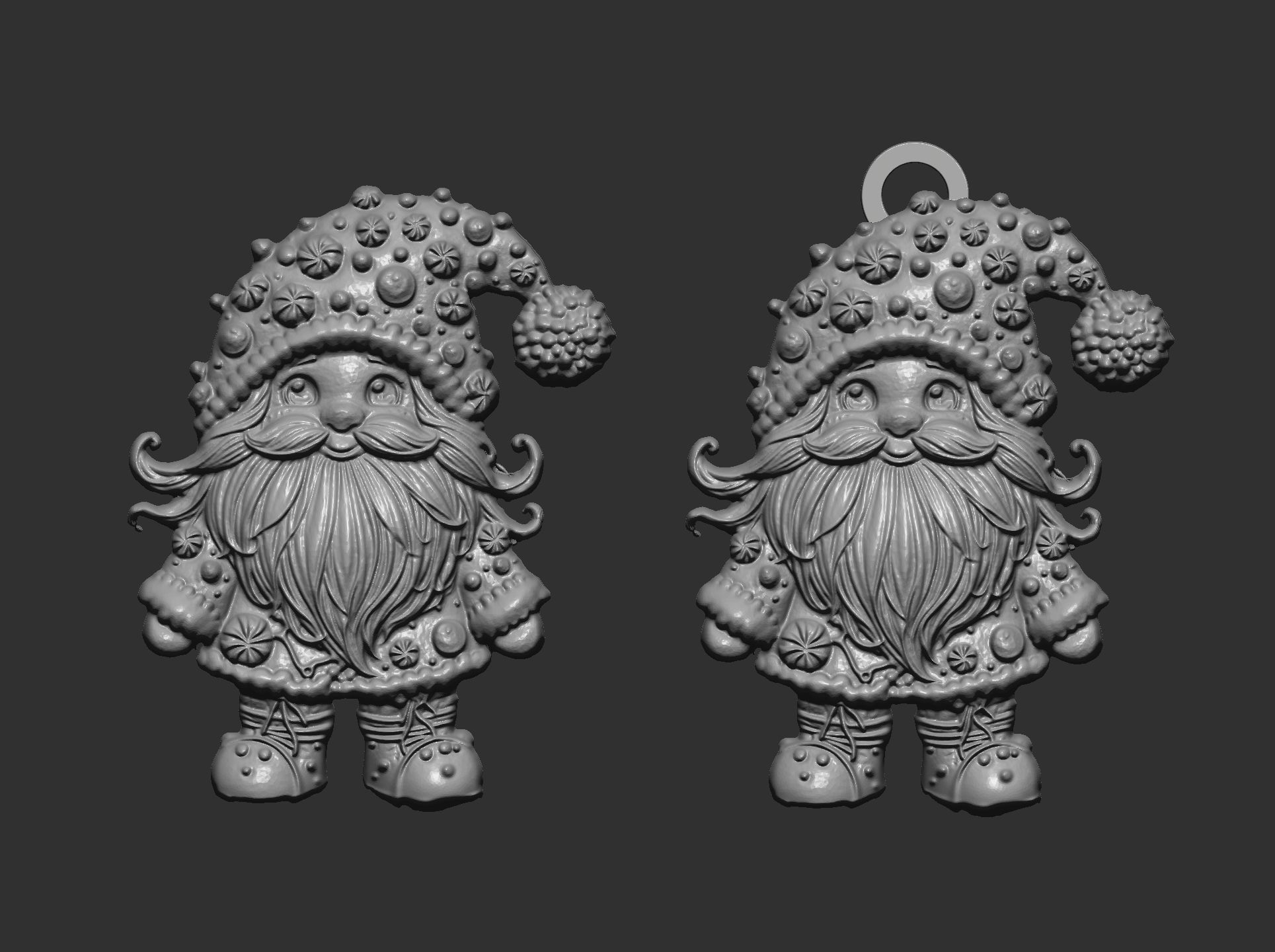 christmas candy sanda decor  3D print model_1