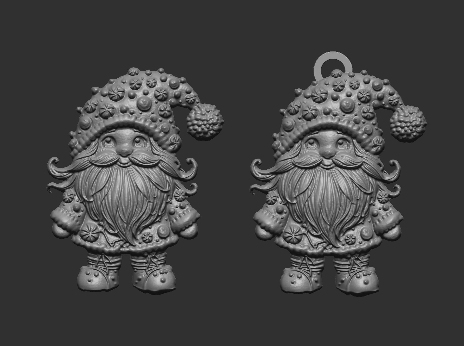 christmas candy sanda decor  3D print model_3