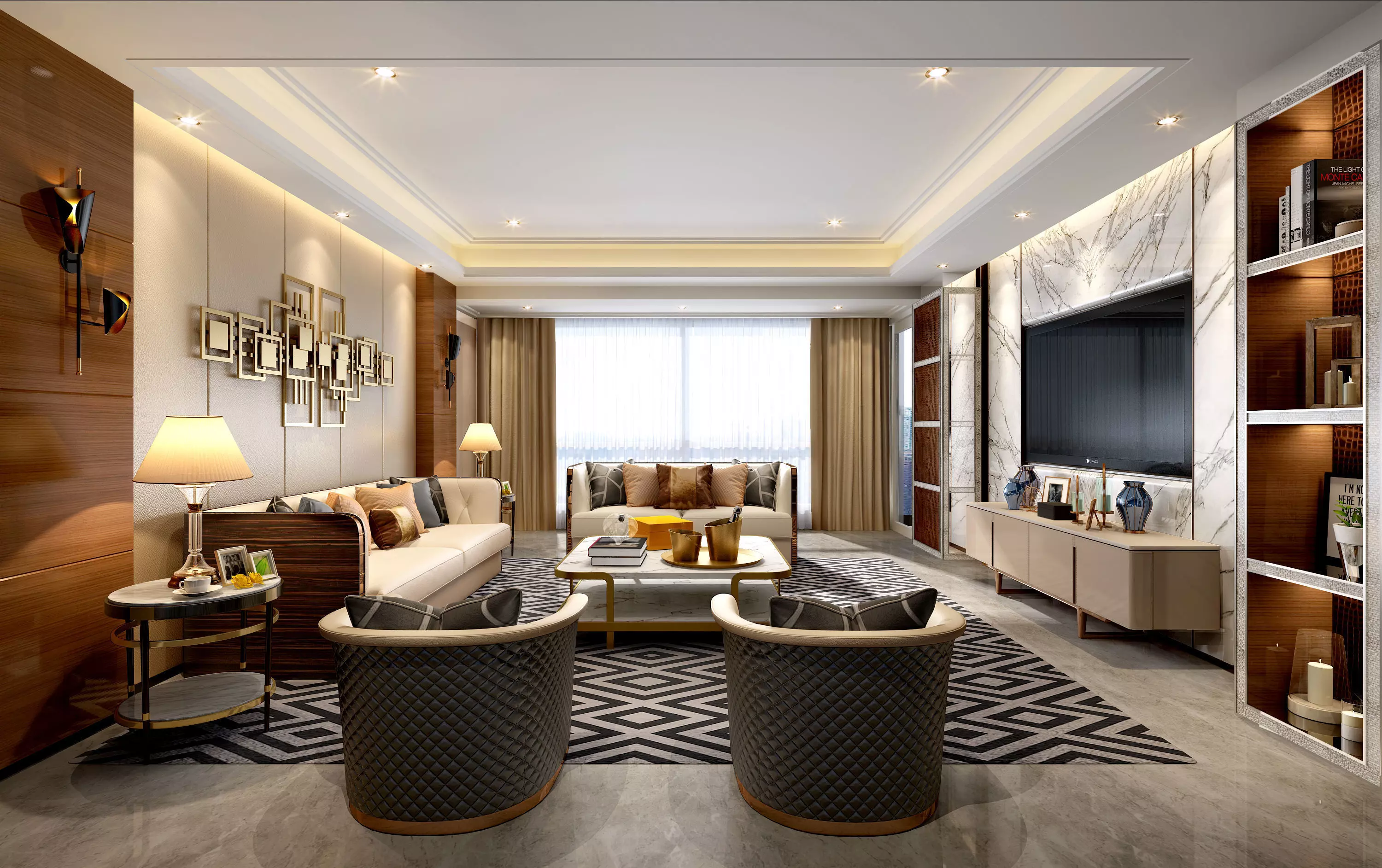 Modern apartment interior 3D model