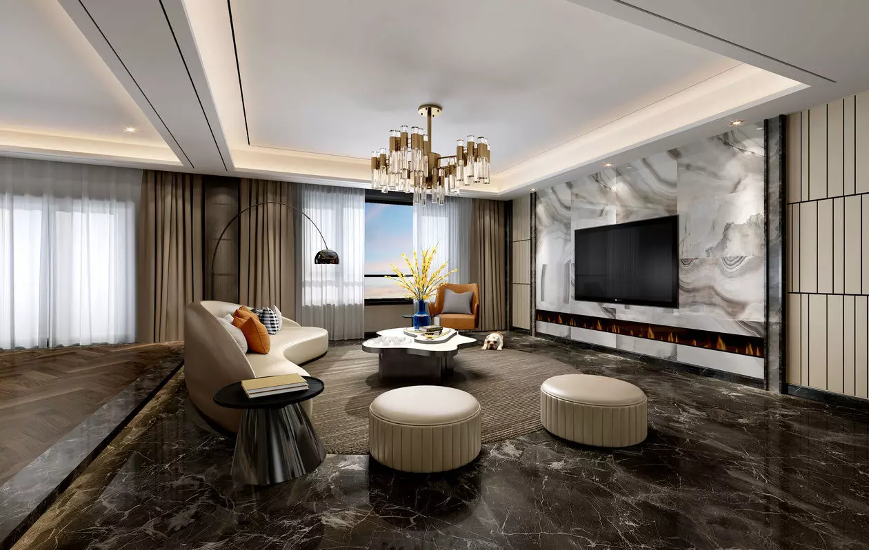 Modern apartment interior 3D model