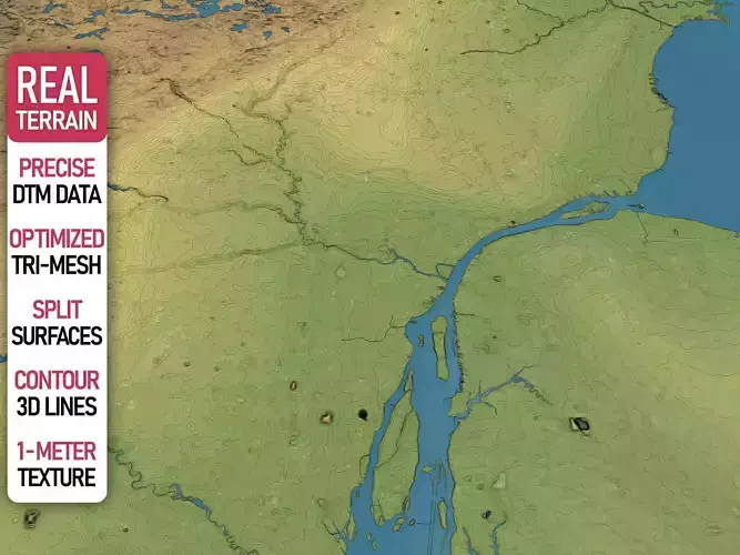 Detroit - Topography Terrain