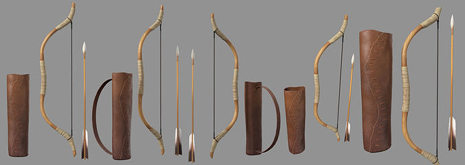 Bow And Arrow 3D model