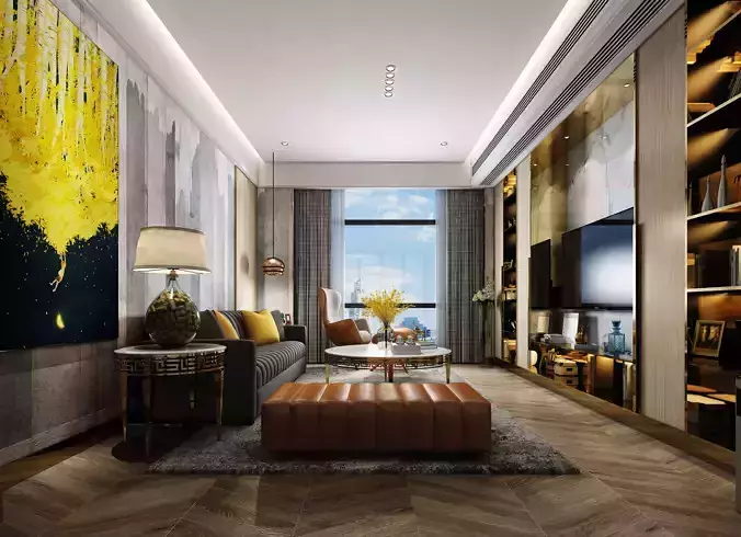 Modern apartment interior 3D model