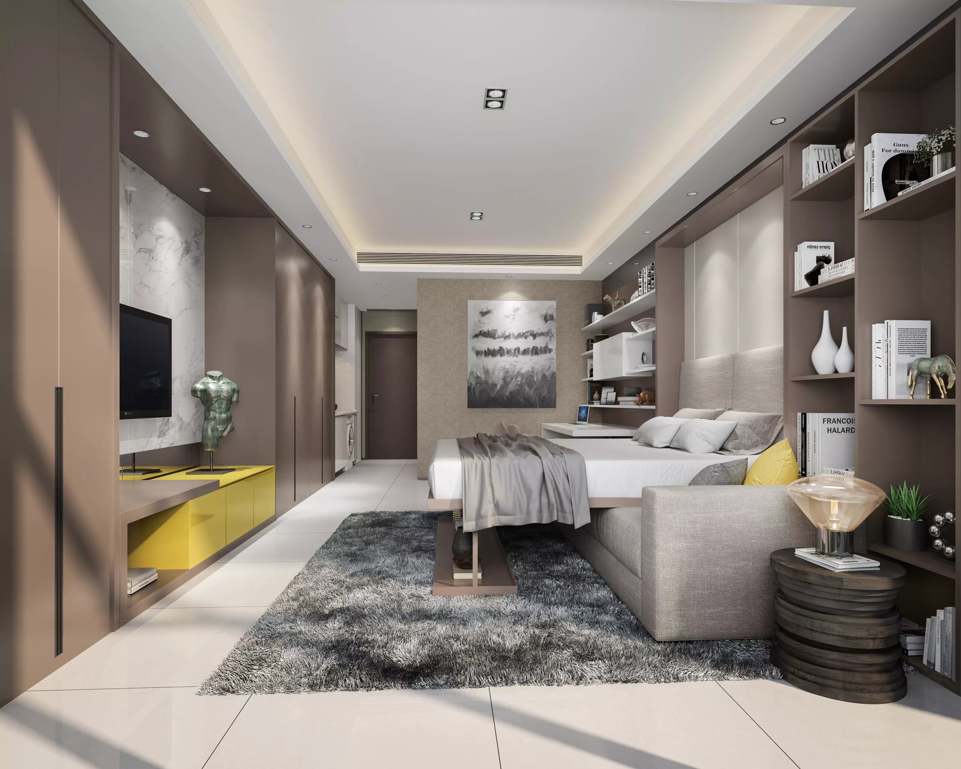 Modern apartment interior 3D model_0