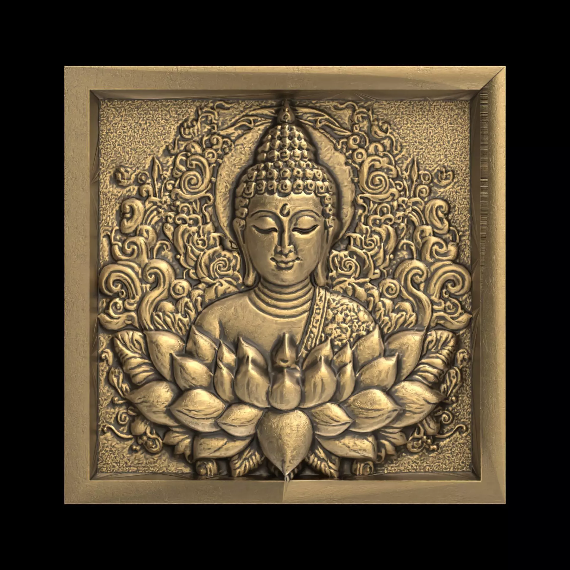 Buddha wall decor 4  3D print model_0