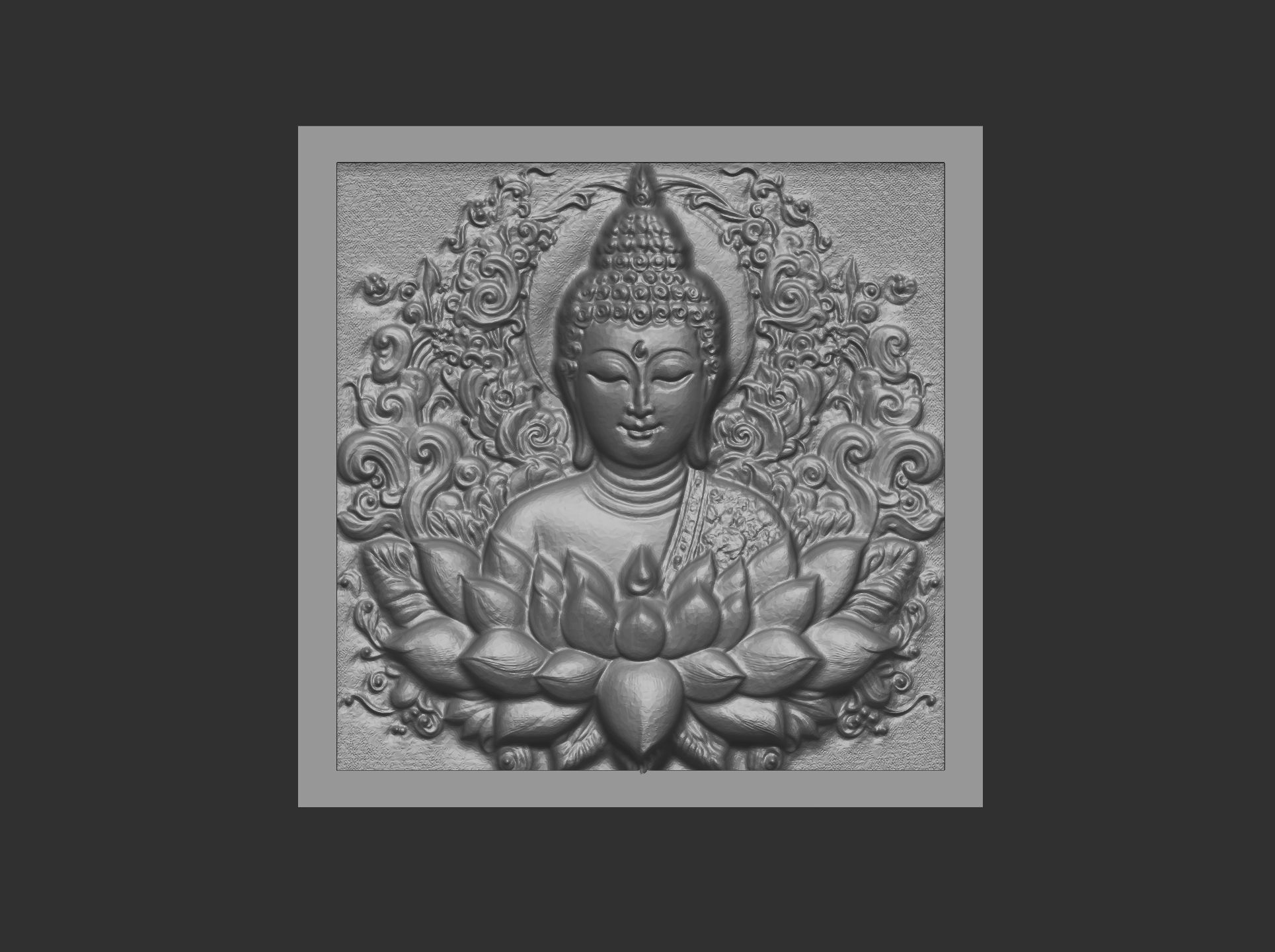 Buddha wall decor 4  3D print model_8