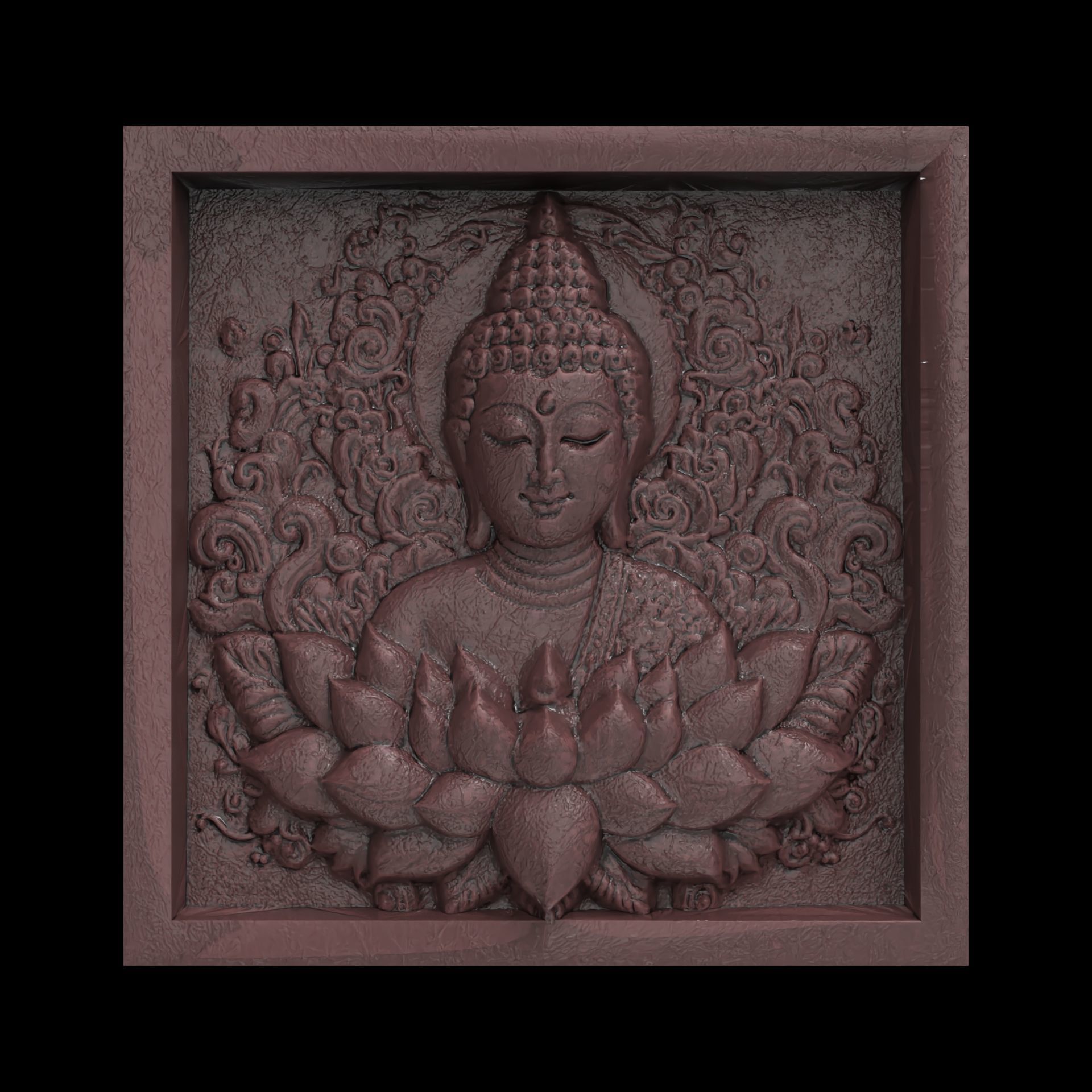 Buddha wall decor 4  3D print model_2
