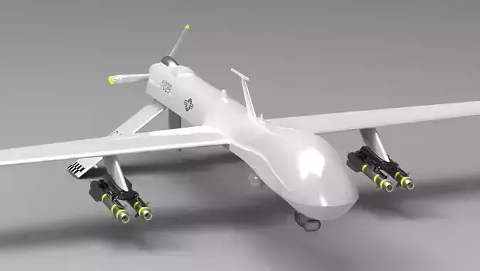 MK-01 Predator Drone - Detailed 3D Model  and Animation Projects