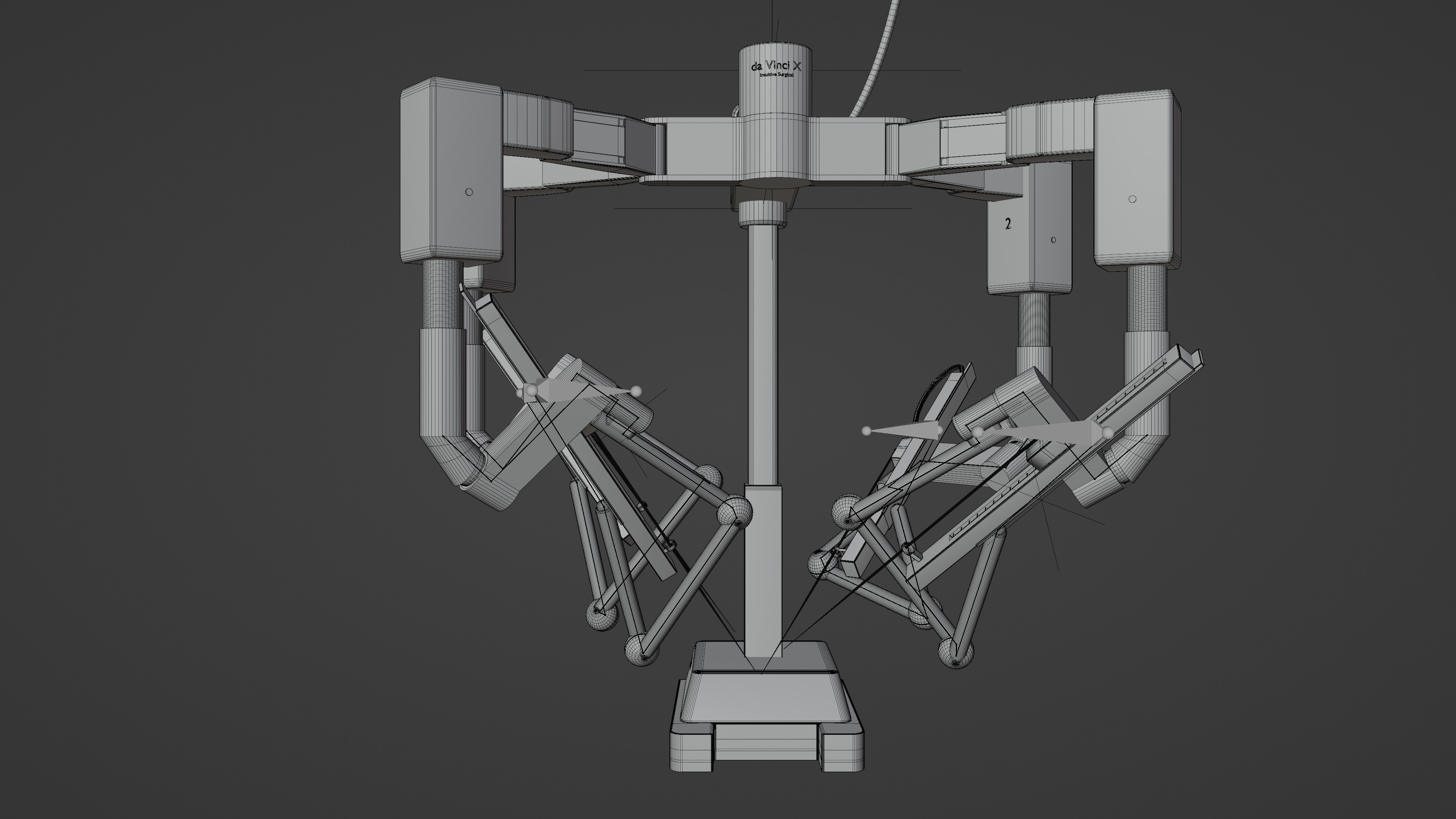 Surgical Robotic Arm Low-poly 3D model_8